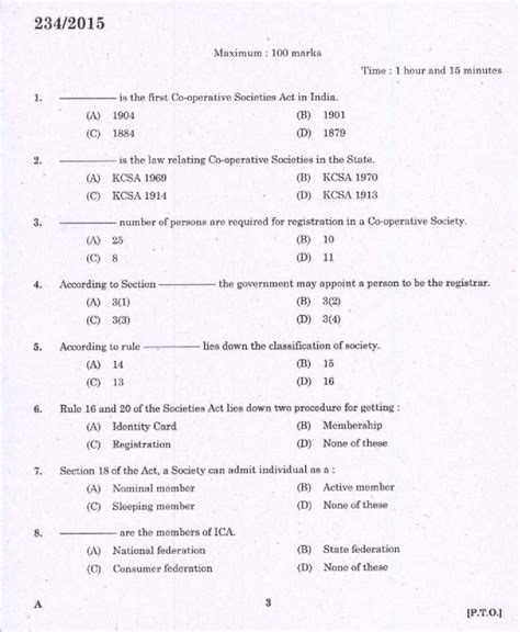 Sbi/ibps po/ibps clerk important practice questions KPSC Clerk Cashier District Co operative Bank Exam 2015 ...