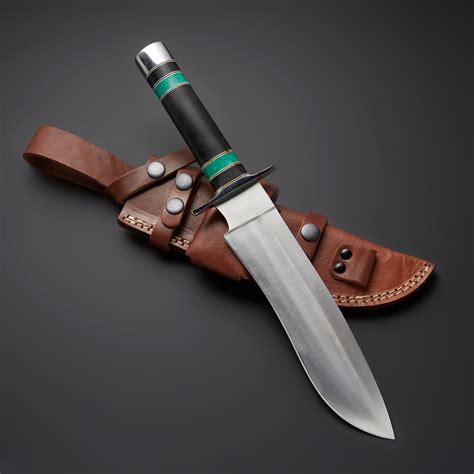 D2 Turquoise Large Hunter Bowie Knife Njord Touch Of Modern