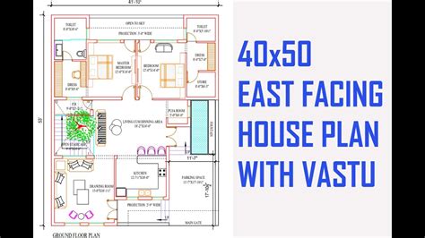 40x50 East Facing House Plan Youtube