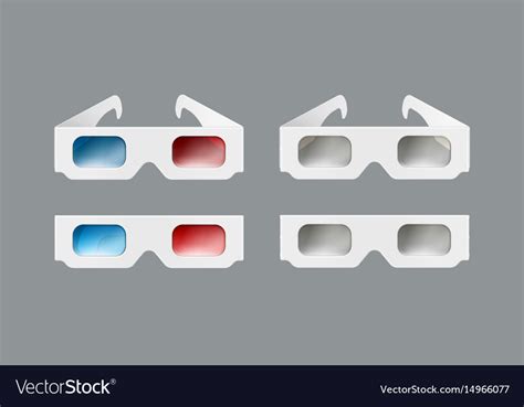 Set Of 3d Glasses Royalty Free Vector Image Vectorstock
