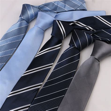 6cm Casual Ties For Men Skinny Tie Fashion Polyester Plaid Stripe