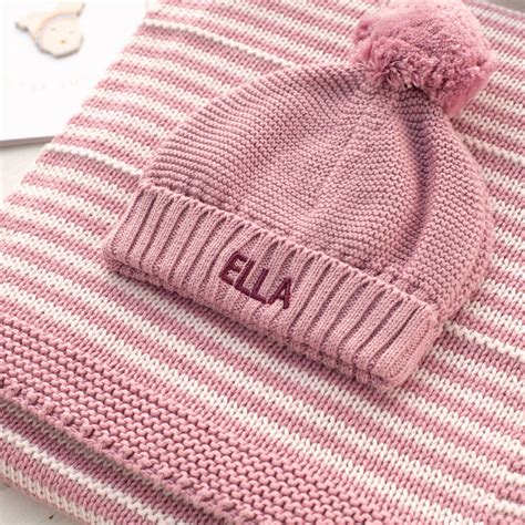 Personalised Big Bobble Knitted Baby Hat By Toffee Moon