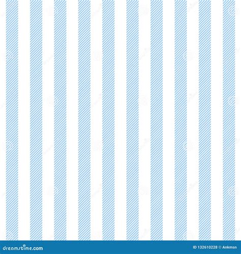 Blue White Striped Fabric Texture Seamless Pattern Stock Vector