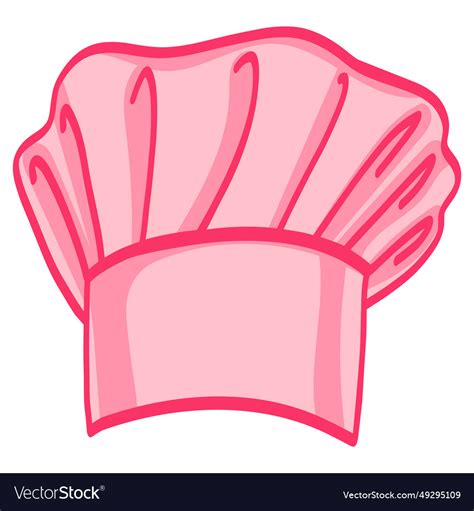 Chef Hat Pink Cap Icon Royalty Free Vector Image