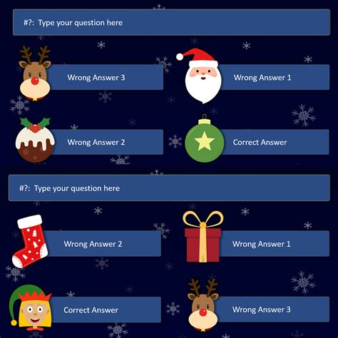 Powerpoint Christmas Multiple Choice Quiz Template Slide Tutorials