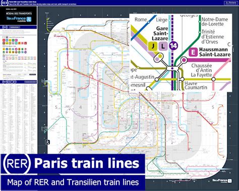 Sncf And Ratp Rer Train Maps For Paris And Ile De France