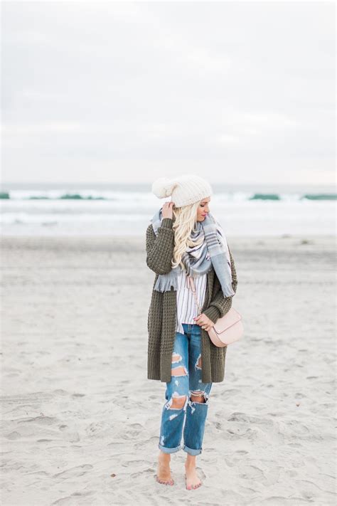 Winter Beach Style In Southern California McKenna Bleu Fall Beach Outfits Cold Beach Outfit