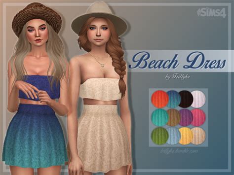 Sims 4 Ccs The Best Beach Dress By Trillyke