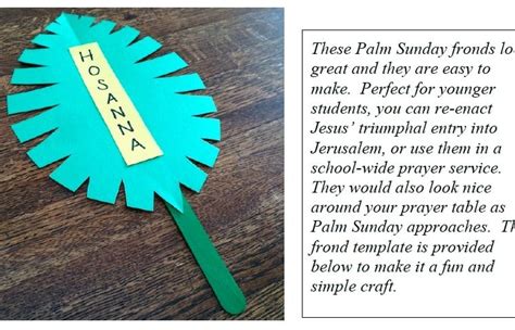 Arts And Crafts Palm Sunday Frond Catholic Teacher Resources