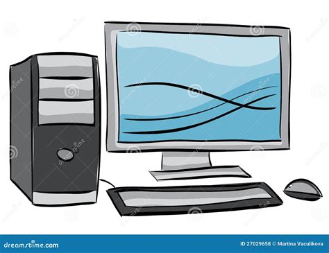 Illustration Of Desktop Computer Royalty Free Stock Photos Image