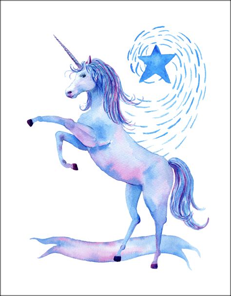 Free Printable Watercolor Unicorn Pictures Oh My Creative