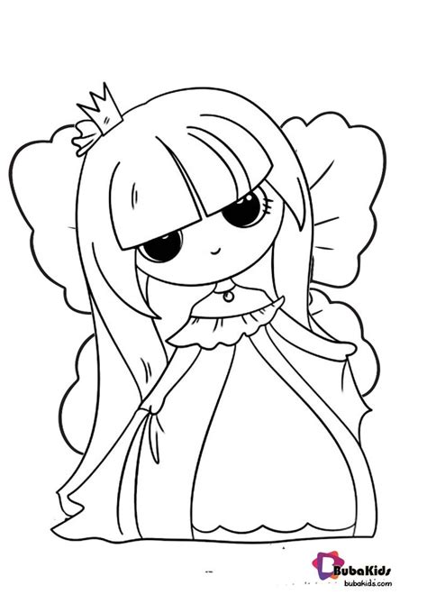 Kawaii Princess Fairy Coloring Page For Girls