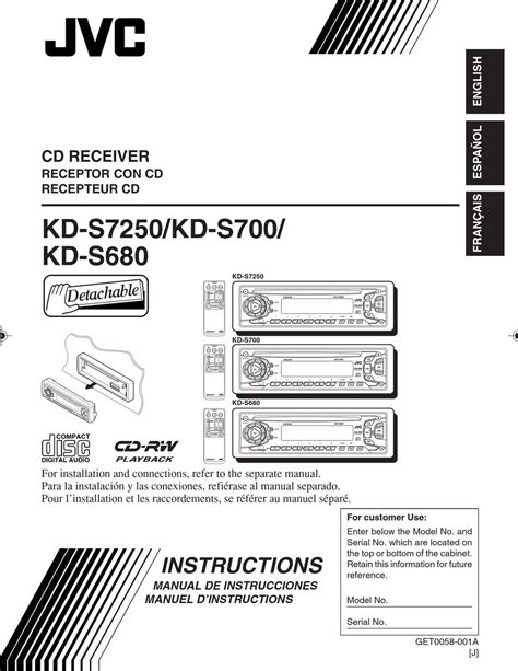 Jvc Kd S680 Instructions Manual Pdf Download Manualslib