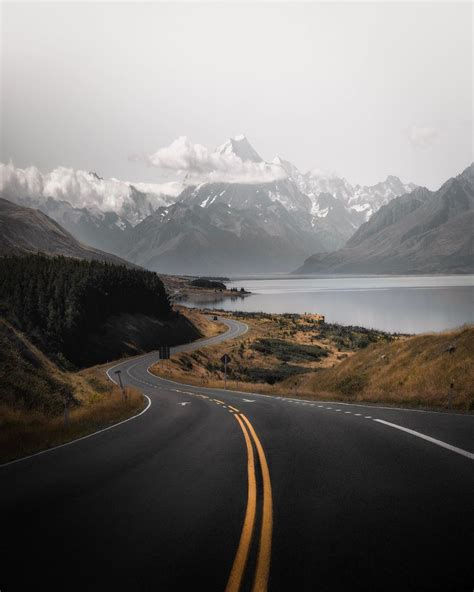 The Scenic Road Leading To Mt Cook 🏔 Driving The Long Winding Roads In