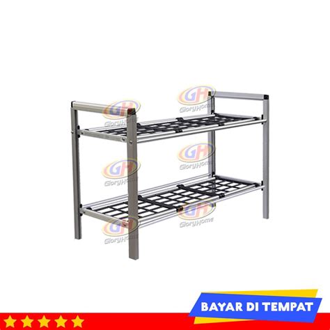 Modern musbiz diy creative household shoe storage pada rak yang lebih besar, anda juga bisa menempatkan helm, kotak sepatu, atau. Glory Home Rak Tempat Sepatu mini 2 susun Kotak Aluminium ...