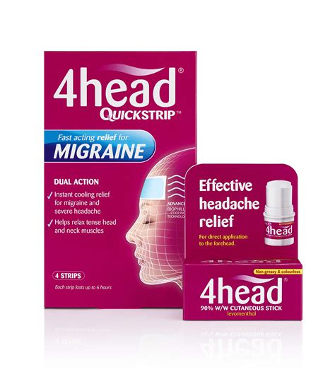 4head Headache And Migraine Relief Stick 36g By 4 Head Buy Online In