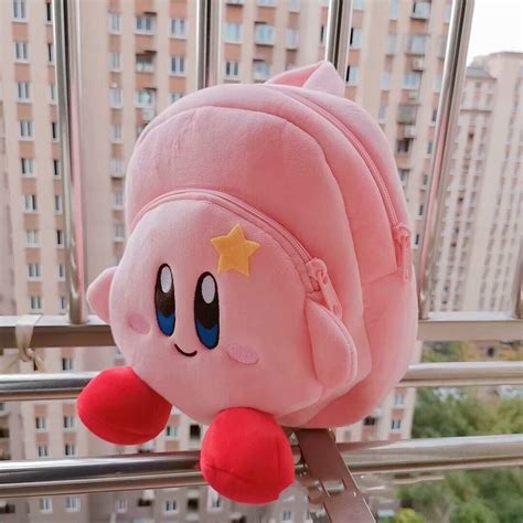 Kirby Backpack Girl Kawaii Soft Plush Messenger Pink Bag Toys Etsy