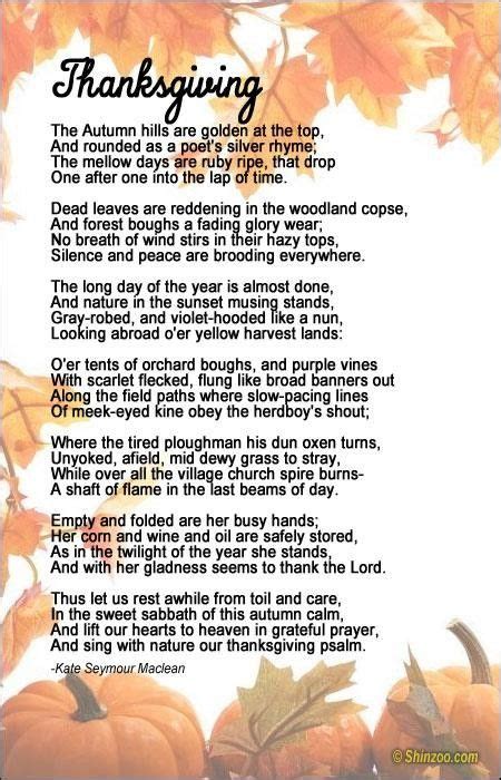 Thanksgiving Poems 9 Thanksgiving Poems Inspirational Quotes Sayings