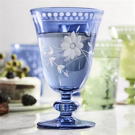 Vintage Etched Stemware Collection Williams Sonoma