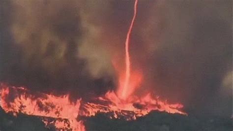 Dangerous Firenado Spotted In California Bbc News