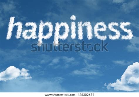 Happiness Cloud Word Blue Sky Stock Photo Edit Now 426302674