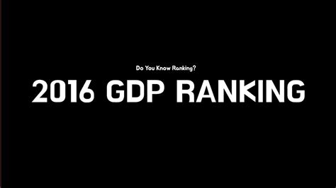 2016 World Gdp Ranking Top11 Youtube