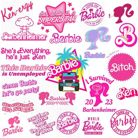 Barbie Svgs And Pngs Bundle Doll Svgs And Pngs Logo Etsy Canada