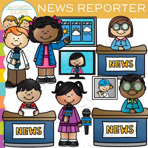 Tv News Reporter Clip Art Images And Illustrations Whimsy Clips