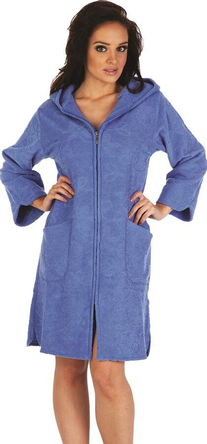 Forex Lingerie Soft Fluffy Dressing Gown Coat With Zip And Hood Red