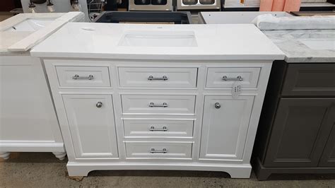 Amazing gallery of interior design and decorating ideas of inset makeup vanity drawers in closets, bathrooms, entrances/foyers by elite interior designers. 49" white vanity with fully functioning drawers under the ...