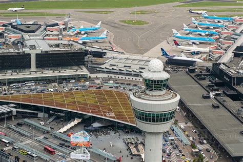 Overflightstock Amsterdam Airport Schiphol Netherlands Aerial Stock