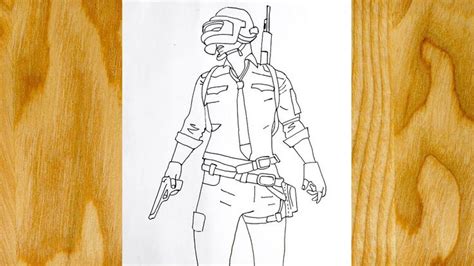 How To Draw Pubg Man From Pubg Game Pubg Character Easy Drawing