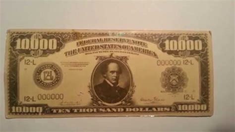 Ten Thousand Dollar Bill 10000 Youtube