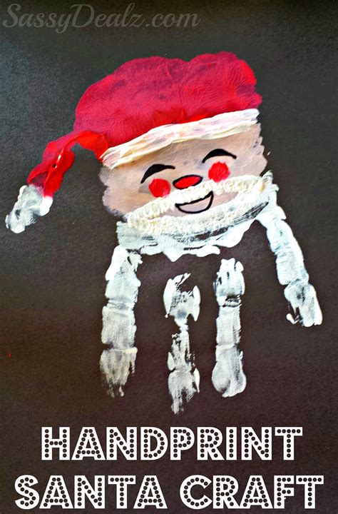 Santa Claus Handprint Christmas Craft For Kids Crafty Morning