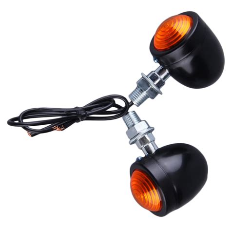 Motorcycle mini led turn signal lights handlebar blinker indicators lamp offroad. 2X Motorcycle Mini Bullet LED Turn Signal Blinker Lights ...