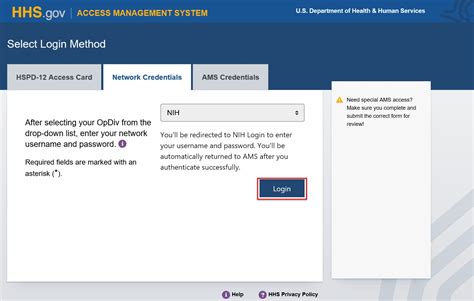 Hhs Ams How To Log Into Ams With Your Nih Credentials