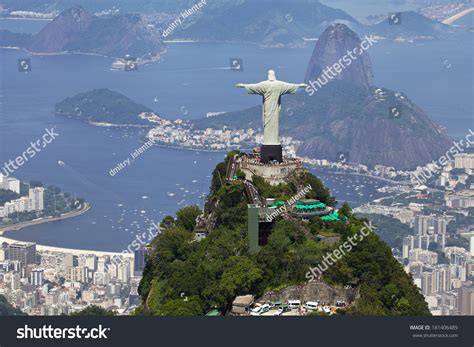 Aerial View Rio De Janeiro Christ Stock Photo 181406489