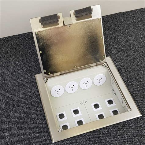 Stainless Steel Recessed Floor Outlet Box