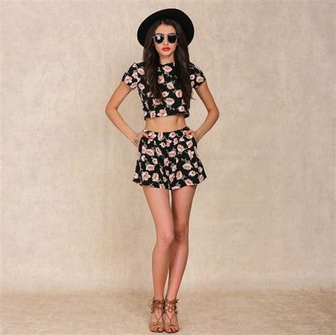 Simple Fashion Sexy Short Paragraph Printing Two Piece Of Summer Clothes Fashion Looks Fashion