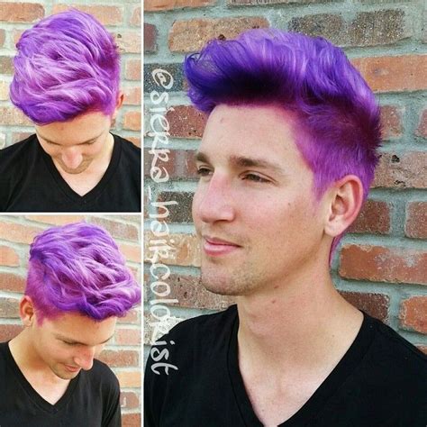 Purple Hair Mens Hair Color Sierrahaircolorist Dyed Hair
