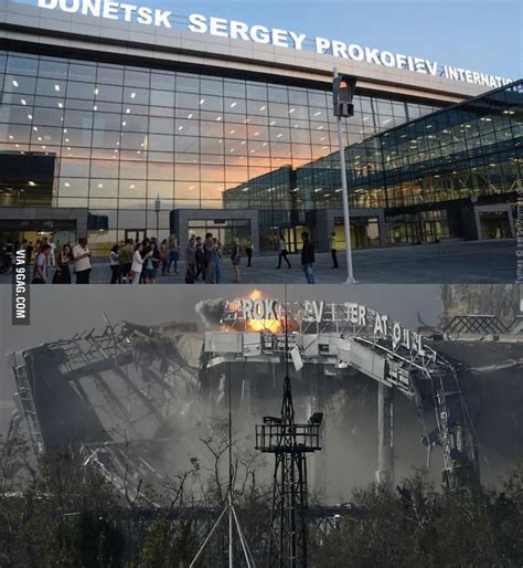 Donetsk International Airport Before And After Russians 9gag