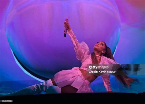 Ariana Grande Performs On Stage During Her Sweetener World Tour At