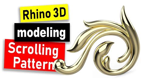 Scrolling Pattern 3d Modeling In Rhino 6 Jewelry Cad Design Tutorial