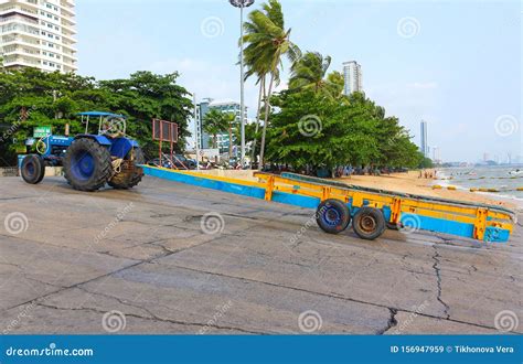 Truck Towing A Boat On Street City Editorial Stock Image Image Of