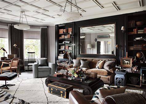 Masculine Living Rooms Masculine Interior Eclectic Living Room