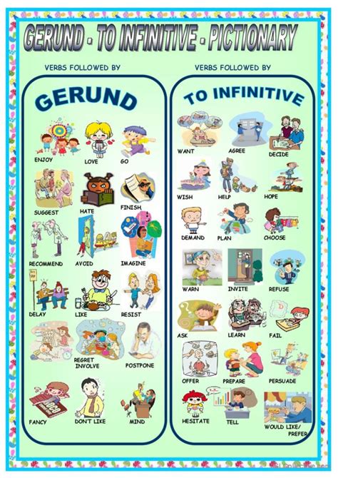 Gerund To Infinitive Pictionary Esl Worksheet By Ag My Xxx Hot Girl