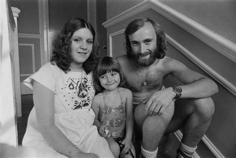 Phil Collins With His First Wife Andrea Bertorelli And Her Four Year