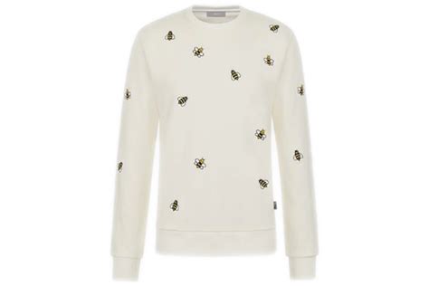 Kaws X Dior Embroidered Bees Crewneck Sweatshirt White Ss19 De