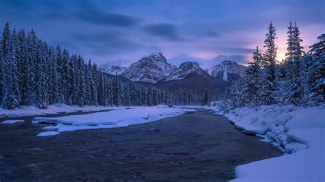 1920x1080 Resolution Canada Canadian Rockies In Winter 1080p Laptop