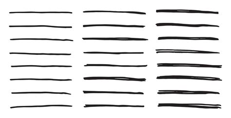 Vector Set Of Hand Drawn Underline 13547498 Vector Art At Vecteezy